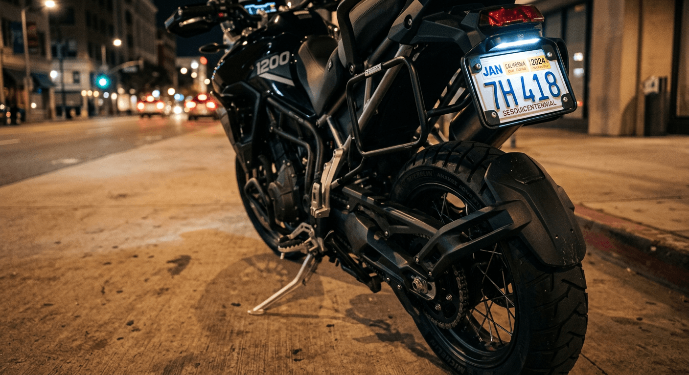 Motorcycle Number Plate Light Review: Quick, Compliant LED Replacements For Delivery Riders (USA)